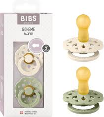 [BIB240101] BIBS pack de deux lolettes "Boheme pacifier" tétine ronde taille 2