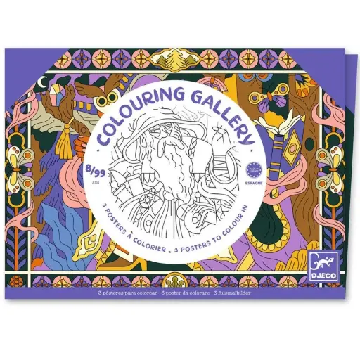 [DJ08695] 3 posters à colorier "héroïques"