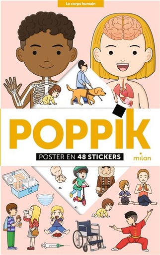 [POPDIS011] Mon poster en stickers "Le corps humain"