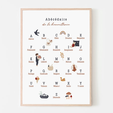 Poster A3 "Abécédaire de la bienveillance"
