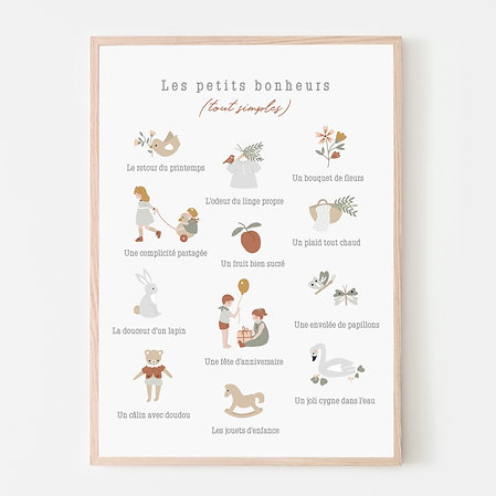 [LESPETITSBONHEURS] Poster A3 "Les petits bonheurs"