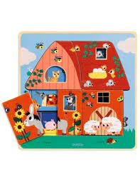 [DJ01482] Puzzle 3 niveaux "Chez Moo"