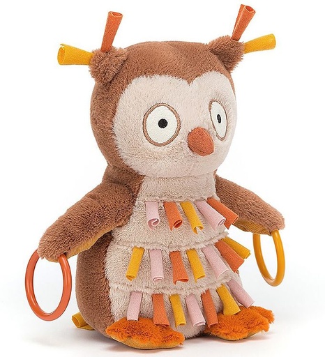 [JELLHAP4O] Peluche d'éveil Hibou "Happihoop owl activity toy"