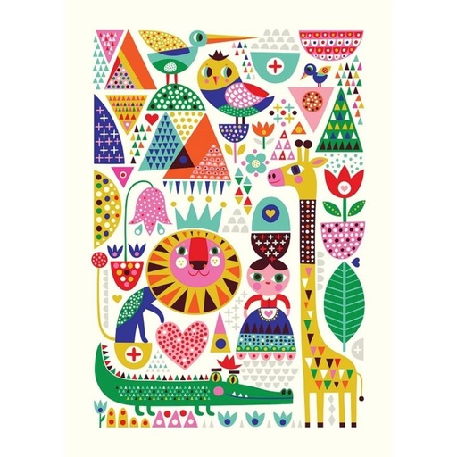 [P19] Poster "Scandinavian zoo" 50x70cm