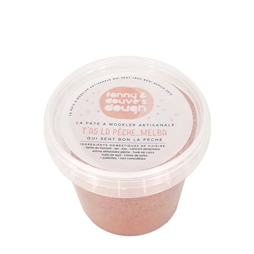 [T'ASLAPECHEMELBA] Pâte à modeler artisanale suisse à paillettes - T'as la pêche... melba
