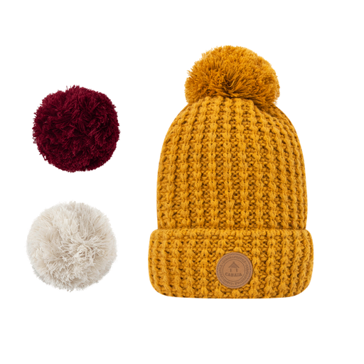 [CABbandista] Bonnet avec 3 pompons interchangeables "Bandista"