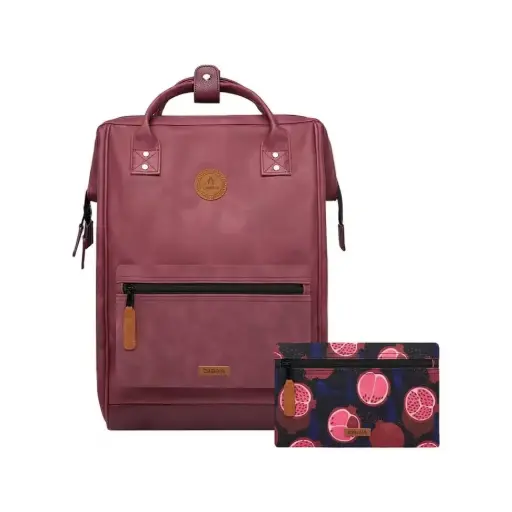 [CABDELHI] Sac à dos Cabaia en cuir vegan avec deux pochettes interchangeables "Delhi" taille S