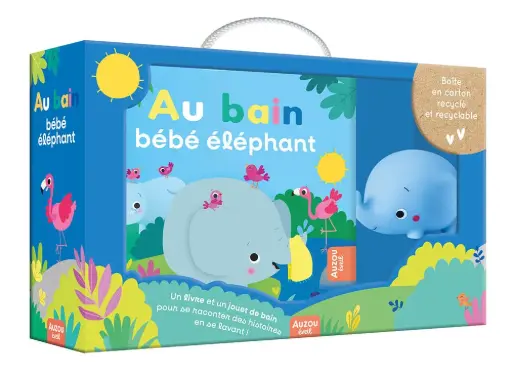 [AUZEV210031-2] Mon premier livre de bain "Au bain bébé éléphant"