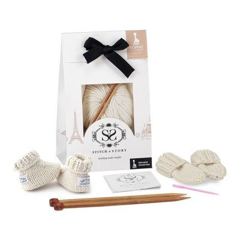 [693242969324056932450] Mini mittens & booties set / set de mini chaussons et mitaines à tricoter