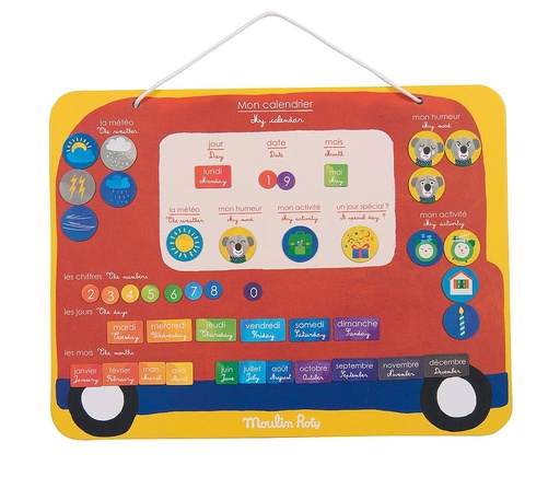 [MR661366] Calendrier magnétique "Les Popipop" - 45 pièces