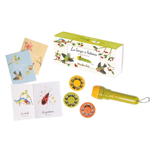 [MR712389] La lampe à histoires "Le jardin" et ses 3 mini livres