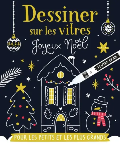 [123JOYEUXNOEL] Dessiner sur les vitres "Joyeux Noël"