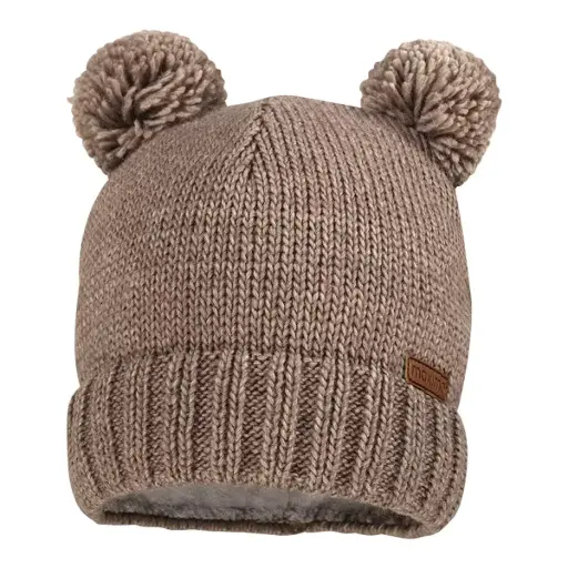 [AH24MAX03575-280200] Bonnet en laine double pompons 