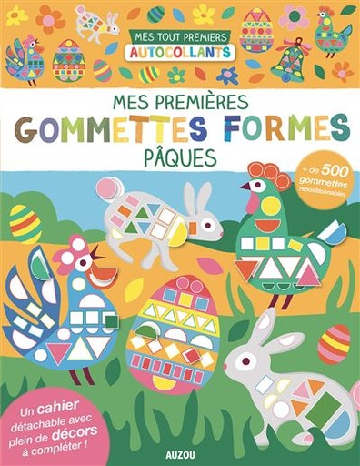 [AUZAC200015-2] Mes premières gommettes formes - Pâques