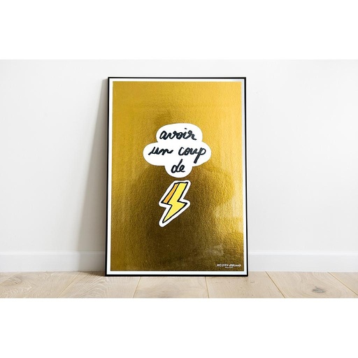 Affiche Melody Leblond "Coup de foudre" gold