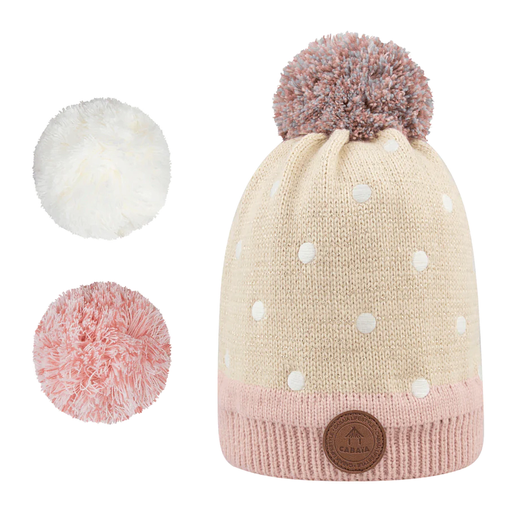 [CABCENDRILLON] Bonnet avec 3 pompons interchangeables "Cendrillon"