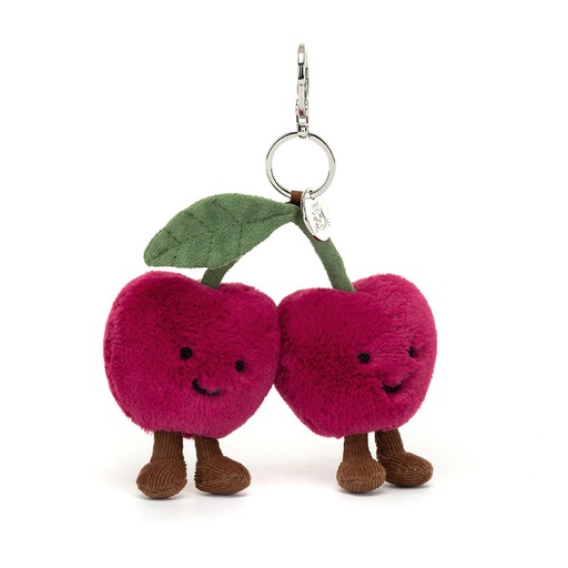 [JELA4CHSBC] Porte-clés en peluche cerises "Amuseables Cherries Bag Charm"
