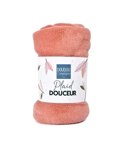 [DOUDC4571] Plaid douceur 70x100 cm - terracotta