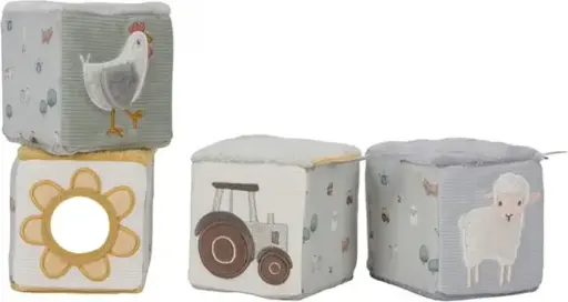 [LD8816] Cubes d'activités "Soft Cubes Set" la petite ferme