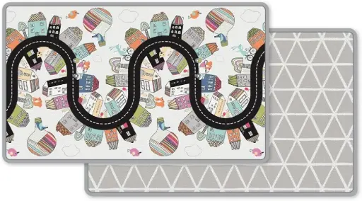 [SKISH243102] Tapis de jeux réversible "Vibrant Village"