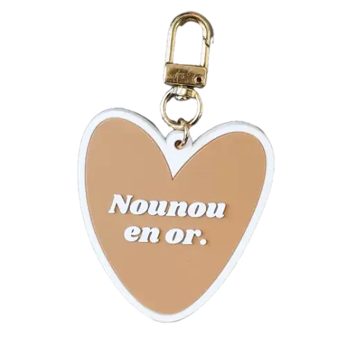 [WAGSKU050_027] Porte-clés "Nounou en or"