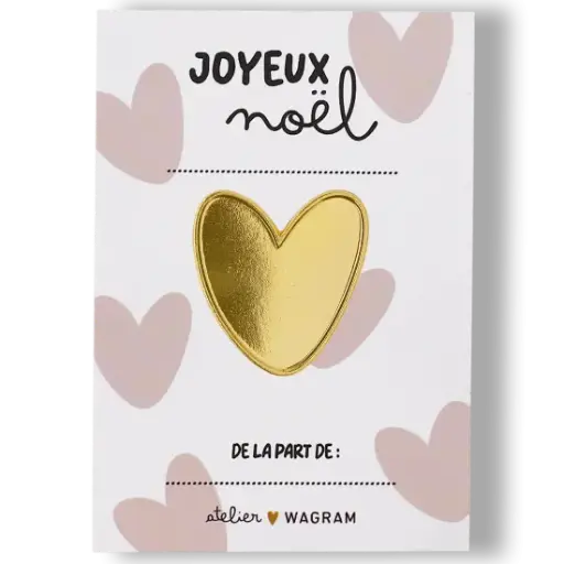 [WAGSKU038_017] Pin's "Joyeux Noël" - Gold