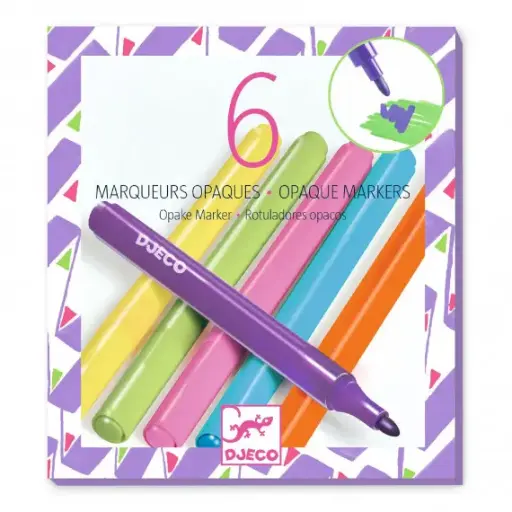 [DJ09122] 6 marqueurs opaques "Années 80"