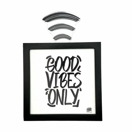 [FUNGOODVIBESONLY] Carte décoration murale "Good vibes only"     