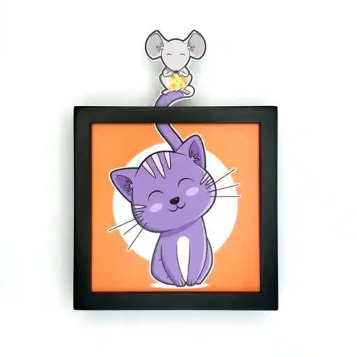 [FUNLECHAT] Carte décoration murale "Le Chat"       