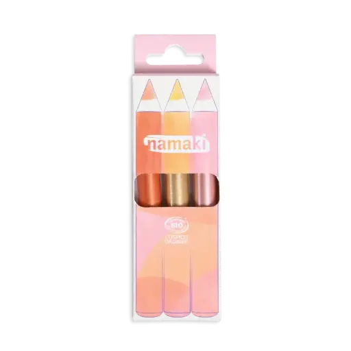 [NAMEN28002] Set de 3 crayons de maquillage pailletés "Sunshine" 