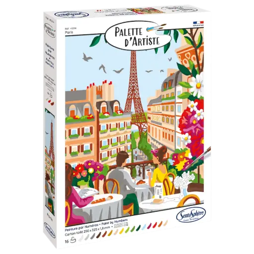 [SEN45214] Palette d'artiste peinture aux numéros "Paris"
