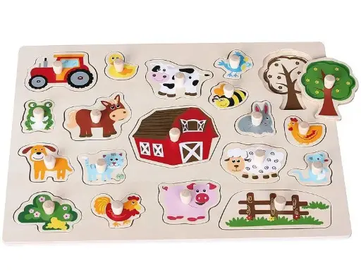 [SPIL20074] Puzzle à encastrement "Ferme"