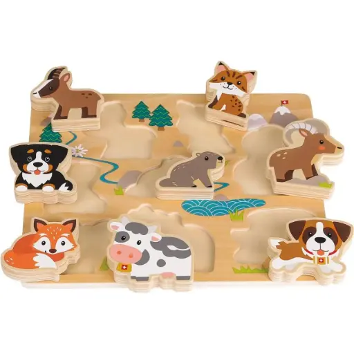 [SPITDS-9083] Puzzle à encastrement "Les animaux suisses"