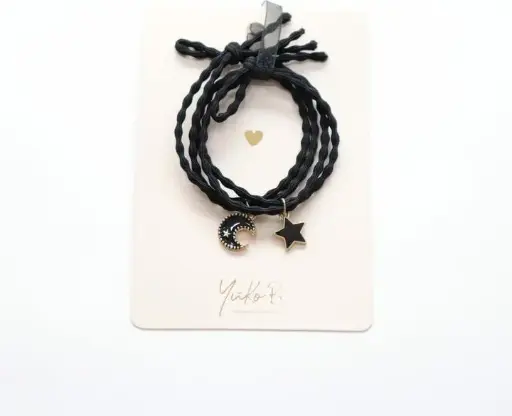 [YUKYB-500-143] Lot de 2 élastiques pour cheveux "Etoiles"