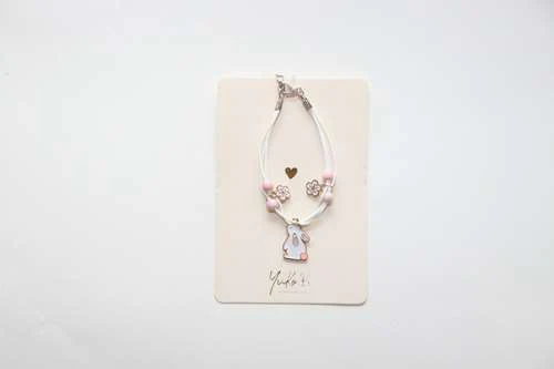 [YUKYB-500-175] Bracelet en cordon "Lapin"