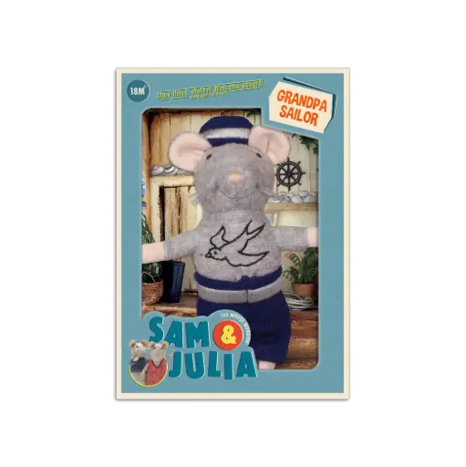 [SAMMH03005] Peluche Souris "Grand-père Marin"