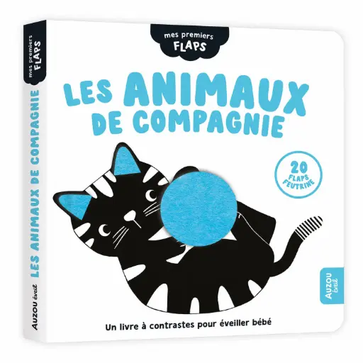 [AUZEV220034-1] Livre en noir et blanc "Les animaux de compagnie"