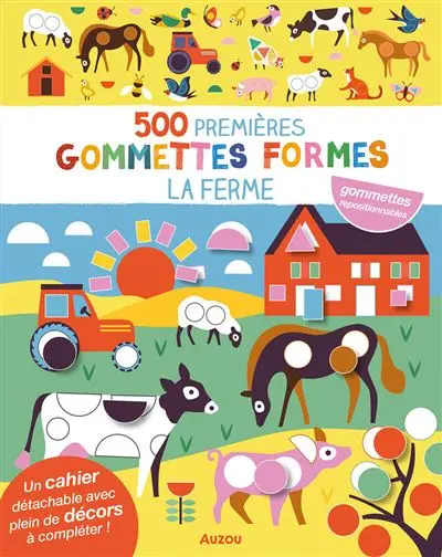 [AUZAC240007-1] 500 premières gommettes formes "la ferme"