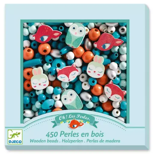 [DJ09807] Perles en bois "Petits animaux"
