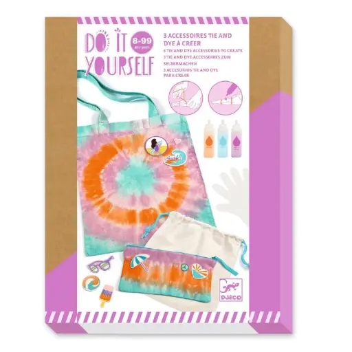 [DJ07942] 3 accessoires tie-dye à créer