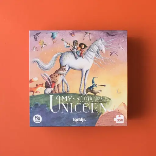 [LONPZ369U] Puzzle pailleté "My unicorn" - 350 pièces