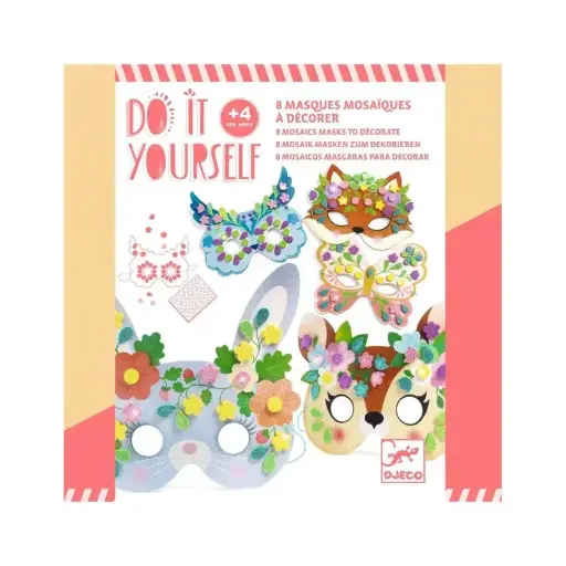 [DJ07936] Masques mosaïques à décorer "Animaux de la forêt"