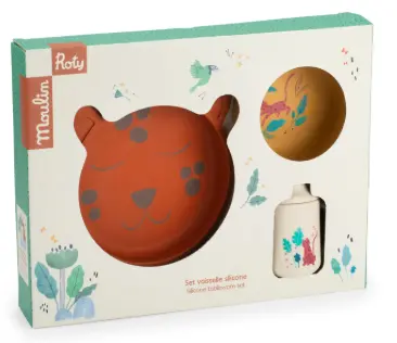 [MOU688231] Set vaisselle silicone - La forêt Mawa