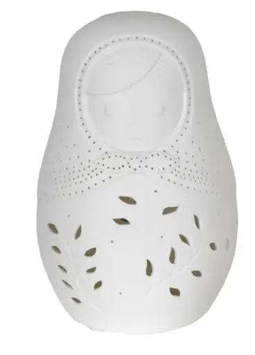 [AMA110686] Lampe à poser en porcelaine "Babouchka"