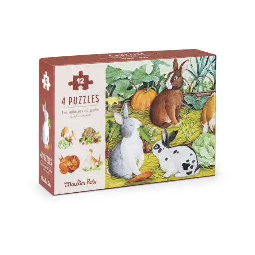 [MR712449] 4 puzzles "Les animaux du jardin"