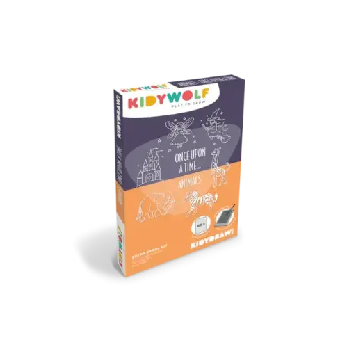 [KIDYDRAWMINI-OUT-ANI] Cartes supplémentaires pour tablette à dessin Kidydraw "Once upon a time/Animals"