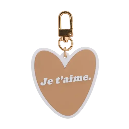 [WAGSKU050_023] Porte-clés coeur "Je t'aime"