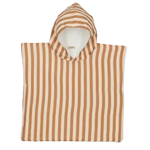 Poncho en gaze "rayures larges"