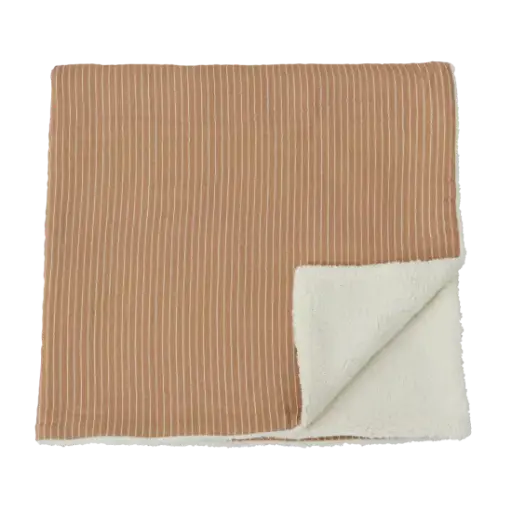 [WAGSKU015_015] Couverture pilou et gaze de coton "rayures fines"