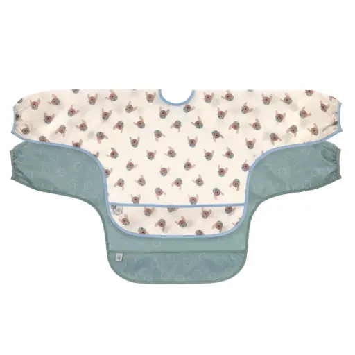 [LAS13110335025] Lot de 2 bavoirs à manches longues